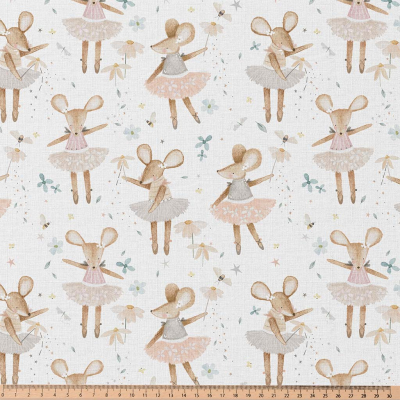 Printed Cotton AIZELLE White / Blue